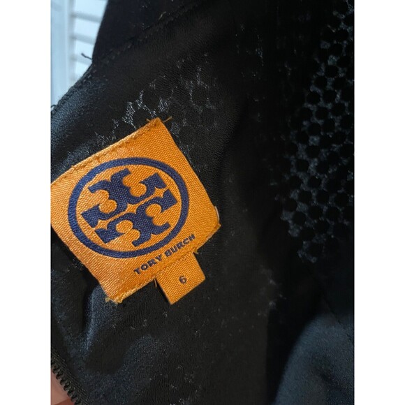 Tory Burch Women's Silk Studded Mini Dress size 6 Cowl Neck Whimsigoth Disco - Picture 10 of 12